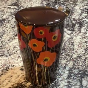Tea forte Kati loose tea steeping cup & infuser, Fields of Poppy Fields